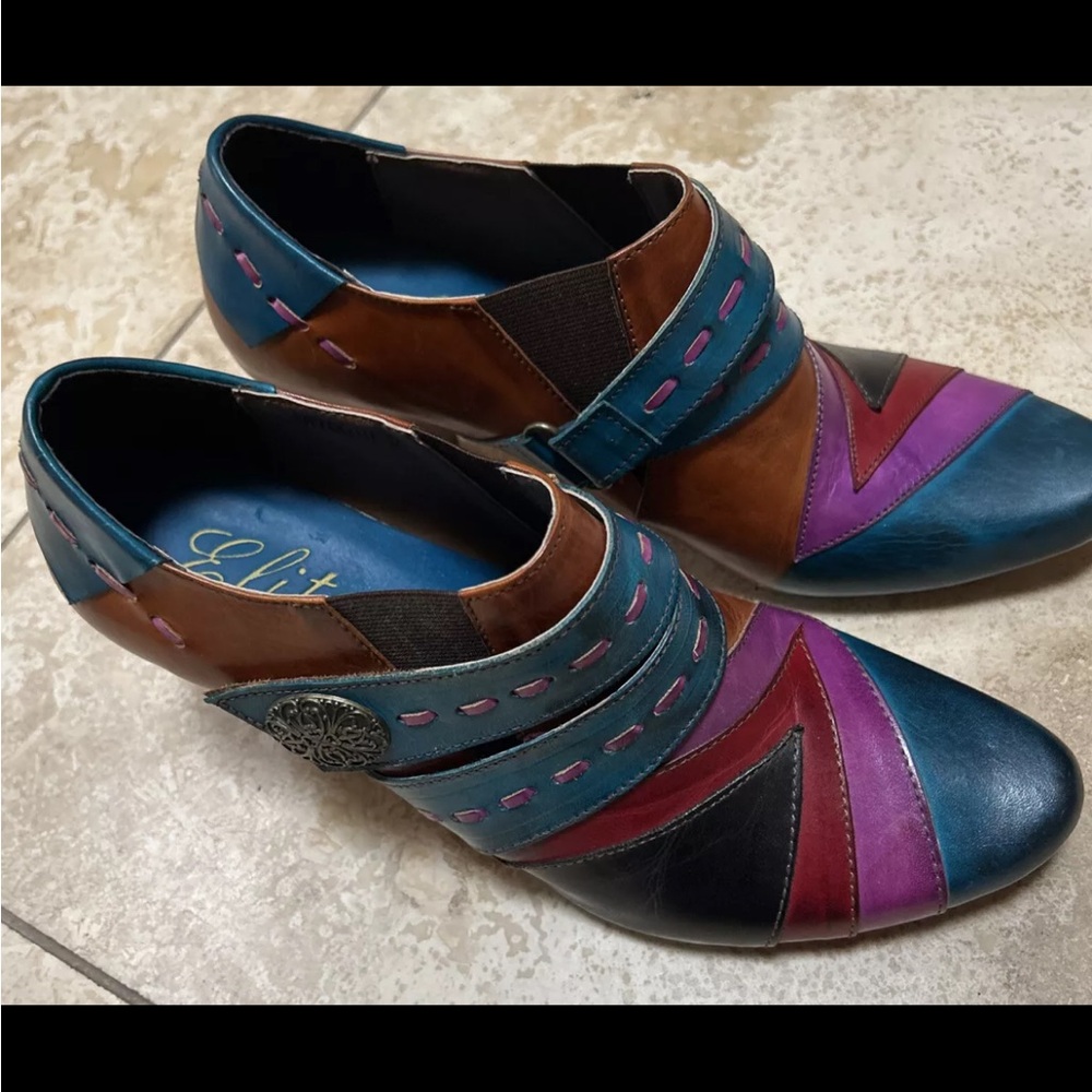 Elite By Corkys Booty Pyramid Collection Sawtooth Ankle Boots Size 9 - Picture 2 of 11